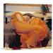 Global Gallery 'Flaming June' by Lord Frederick Leighton Painting Print on Wrapped Canvas in Black/Brown/Orange | 15.95 H x 16 W x 1.5 D in | Wayfair