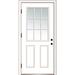 Verona Home Design Clear Glass Primed Steel Prehung Front Entry Door Metal | 80 H x 32 W x 1.75 D in | Wayfair ZW364580R