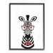 Stupell Industries Hipster Zebra Illustration Oversized Graphic Art Print Canvas in Black/White | 14 H in | Wayfair brp-1853_fr_11x14