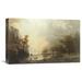 Global Gallery 'Sierra Nevada Morning' by Albert Bierstadt Painting Print on Wrapped Canvas in Gray | 13.86 H x 22 W x 1.5 D in | Wayfair