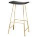 Nuevo Bar & Counter Stool Upholstered/Leather/Metal/Faux leather in Black | 26.8 H x 16.8 W x 13 D in | Wayfair HGEM830