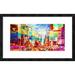 Global Gallery 'Times Square 2.0' by Chestier Framed Graphic Art Metal in Blue/Orange/Pink | 20 H x 32 W x 1.5 D in | Wayfair DPF-465839-1224-257