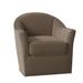 Barrel Chair - Fairfield Chair Bosley 34" Wide Swivel Barrel Chair Fabric in Gray | 34 H x 34 W x 34 D in | Wayfair 6111-31_3160 63_1009BlackNickel