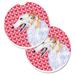 The Holiday Aisle® Hearts Love Car Coaster Ceramic | 2.5 H x 0.25 D in | Wayfair 5584E379B0C4476E9A7A0F9FA231E450