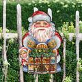 The Holiday Aisle® Decorative Merry Christmas Santa Scenic Wood Ornament Wood/Resin/Plastic in Brown | 5.5 H x 3.5 W x 0.5 D in | Wayfair 8119172