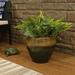 Latitude Run® Caydin Ceramic Pot Planter Ceramic in Green | 12 H x 13.5 W x 13.5 D in | Wayfair 7E70673875AC49AE87E95118A7AA27FC