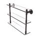 Williston Forge Bayer 3 Piece Tiered Shelf w/ Industrial Pipe Shelves Glass/Metal in Brown | 16.9 H x 16 W x 5.6 D in | Wayfair
