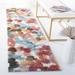 Blue/Brown 27 x 0.98 in Indoor Area Rug - Ebern Designs Arati Abstract Red/Blue/Brown Area Rug | 27 W x 0.98 D in | Wayfair