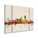 Wrought Studio™ 'San Francisco California' 3 Piece Graphic Art on Wrapped Canvas Set Metal | 24 H x 32 W x 2 D in | Wayfair