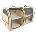 Tucker Murphy Pet™ Pfeifer Cat Show House Carrier & Portable Kennel Polyester in White/Brown | 42 H x 24.02 W x 24.02 D in | Wayfair