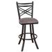 Red Barrel Studio® Howie Swivel Counter, Bar & Extra Tall Stool Upholstered/Metal in Red/Black | 50.25 H x 18 W x 18 D in | Wayfair
