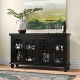 Three Posts™ Federico 60" Wide Sideboard Wood in Black/Brown | 35 H x 60 W x 15 D in | Wayfair 06AD16805CD64B968ABAA5C11500567A