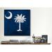Winston Porter Flags South Carolina Cracks w/ Lomo Films Graphic Art on Wrapped Canvas in Blue/White | 12 H x 37 W x 1.5 D in | Wayfair