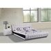 Rosdorf Park Cuvier Tufted Platform Bed Upholstered/Faux leather in White/Black | 28.5 H x 68 W x 102 D in | Wayfair