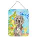 The Holiday Aisle® Long Haired Chihuahua Christmas Hanging Prints Decorative Accent Metal | 12 H x 16 W x 0.03 D in | Wayfair