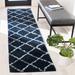 Blue/Navy 26 x 1.26 in Indoor Area Rug - Millwood Pines Poulson Geometric Navy/Ivory Area Rug | 26 W x 1.26 D in | Wayfair