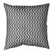 Latitude Run® Avicia Wavy Square Pillow Cover & Insert Polyester in White/Black | 20 H x 20 W x 1.5 D in | Wayfair 5555BD2F4FE4475681407EBDBE5B368C