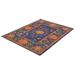 Blue/Navy 72 x 0.5 in Area Rug - ECARPETGALLERY Lahore Finest Oriental Hand-Knotted Wool Dark Navy/Orange Area Rug Wool | 72 W x 0.5 D in | Wayfair