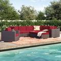 Sol 72 Outdoor™ Convene Wicker Rattan 9pc Outdoor Patio Sectional Sofa Furniture Set Synthetic Wicker/All - Weather Wicker/Wicker/Rattan | Wayfair