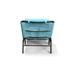 Ivy Bronx Ehrlich Chaise Lounge w/ Cushion Plastic/Metal in Blue | 28.25 H x 23.5 W x 68.5 D in | Outdoor Furniture | Wayfair