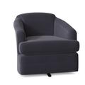 Armchair - Three Posts™ Alessa 31" Wide Swivel Armchair Fabric in Black/Brown | 30 H x 31 W x 31.5 D in | Wayfair 2568-1-19702