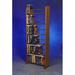 Rebrilliant VHS Dowel Multimedia Storage Rack Wood/Solid Wood in Black | 61.5 H x 24.25 W x 7.25 D in | Wayfair 3B45222A27744A918266463F0B269A0D
