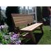 August Grove® Callao Traditional Convertible Outdoor Bench Wood/Natural Hardwoods in Brown | 30 H x 60 W x 30 D in | Wayfair