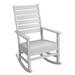 Harriet Bee Arcola Rocking Chair Wood/Solid Wood in White | 42 H x 28.75 W x 21 D in | Wayfair 954473A9D3634C2BB26EF6FDB40F36E9