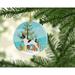 The Holiday Aisle® Gascon Saintongeois Holiday Shaped Ornament Ceramic/Porcelain in Blue | 3 H x 3 W x 0.25 D in | Wayfair
