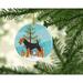 The Holiday Aisle® Gascon Saintongeois Holiday Shaped Ornament Ceramic/Porcelain in Blue | 3 H x 3 W x 0.25 D in | Wayfair