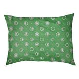 Tucker Murphy Pet™ Chenault Moon Phases Indoor Dog Pillow Polyester/Fleece in Green/White | 6 H x 28 W in | Wayfair