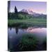 East Urban Home 'Mt Rainier Reflected in Lake, Mt Rainier National Park, Washington' Photographic Print on Wrapped Canvas Canvas | Wayfair