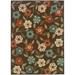 Brown/Orange 63 x 0.16 in Indoor/Outdoor Area Rug - Winston Porter Ceasar Floral Indoor/Outdoor Area Rug in Brown/Ivory, | 63 W x 0.16 D in | Wayfair