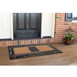 Winston Porter Danford Olive Border Sentinel Non-Slip Outdoor Door Mat Coir, Rubber | Rectangle 2'2" x 4' | Wayfair