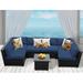 Lark Manor™ Anastase 7 Piece Sofa Seating Group w/ Cushions Synthetic Wicker/All - Weather Wicker/Wicker/Rattan in Blue | Outdoor Furniture | Wayfair