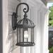 Andover Mills™ Polson Outdoor Wall Lantern Glass/Metal in Black | 15.75 H x 8 W x 8.25 D in | Wayfair 97EB00CBFA114363811EE2FB9C07AEEA