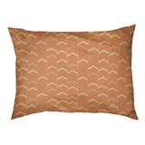 Tucker Murphy Pet™ Chelan Lined Chevrons Indoor Dog Pillow Polyester in Orange/White | 7 H x 39.5 W x 25.9 D in | Wayfair