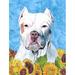 Winston Porter Dog & Sunflower 2-Sided Polyester 40 x 28 in. House Flag in Blue | 40 H x 28 W in | Wayfair 7B6EDD94D6714ADF9F0BC4028985C557