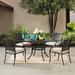 Lark Manor™ Swanhilda Round 4 - Person 41.93" Long Outdoor Dining Set w/ Cushions Metal in White | Wayfair 3D213F4FBF8348429B8AF657EE516E0C