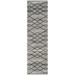 Black/Gray 27 x 0.59 in Area Rug - Ebern Designs Arshia Geometric Cotton Gray/Black Area Rug Polypropylene | 27 W x 0.59 D in | Wayfair