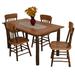 Loon Peak® Wyton 5 Piece Solid Wood Dining Set Wood in Brown | 30 H in | Wayfair 9A8E79AC16B441A19D254C86A9A9E986