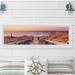 Rosecliff Heights Beach & Sunset' - Picture Frame Panoramic Photograph Print on Paper in Blue/Brown/Orange | 10 H x 30 W x 1.5 D in | Wayfair