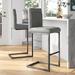 Mercury Row® Casteel Bar & Counter Stool Wood/Upholstered/Leather in Gray | 44.5 H x 16 W x 21 D in | Wayfair E213238B8A36483C8B954534FF09176A