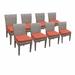 Sol 72 Outdoor™ Rockport Patio Dining Side Chair w/ Cushion in Gray | 36 H x 19 W x 18 D in | Wayfair TKC290b-ADC-4x-C-TANGERINE