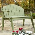 Latitude Run® Boganville Garden Outdoor Bench Wood/Natural Hardwoods in Yellow | 36.75 H x 81 W x 24 D in | Wayfair