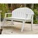 Latitude Run® Boganville Garden Outdoor Bench Wood/Natural Hardwoods in Brown/Green/White | 36.75 H x 55.5 W x 24 D in | Wayfair