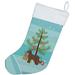 The Holiday Aisle® Merry Christmas Tree Stocking Polyester in Blue | 18 H x 13.5 W in | Wayfair 16815C3EF01544BA86FCBF07EEC22FB3