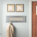 Orren Ellis Elaysha 3 - Hook Wall Mounted Coat Rack w/ Mirror Wood in Gray | 10.5 H x 32 W x 0.75 D in | Wayfair DEF5ECD73AD64C3DA0C14115BA926FAF