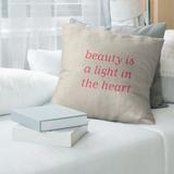 East Urban Home Stay Hungry Quote Linen Pillow Cover Linen in Red/White | 20 H x 20 W x 0.5 D in | Wayfair D9535690E3124B08A7D92B60A8BB4A3F
