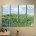 Vault W Artwork 'Field w/ Green Wheat' by Vincent Van Gogh 4 Piece Painting Print on Wrapped Canvas Set in Blue/Green | Wayfair 0van064d2432w